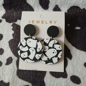 Black and White Ghost Earrings